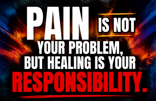 Pain Is Not Your Problem motivational quote print